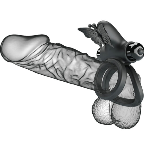 Pretty Love — Vibrating Cock Ring, Silicone, Butterfly — Cock Rings — view 7