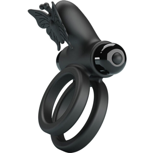 Pretty Love — Vibrating Cock Ring, Silicone, Butterfly — Cock Rings — view 5