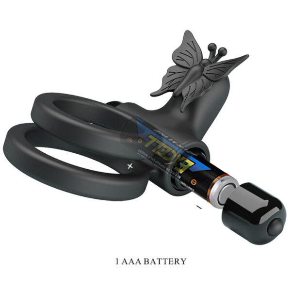 Pretty Love — Vibrating Cock Ring, Silicone, Butterfly — Cock Rings — view 4