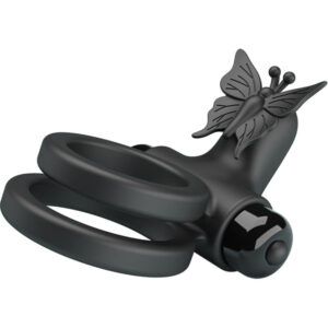 Pretty Love — Vibrating Cock Ring, Silicone, Butterfly — Cock Rings — view 2