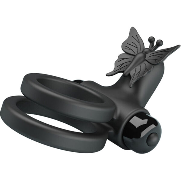 Pretty Love — Vibrating Cock Ring, Silicone, Butterfly — Cock Rings — view 2