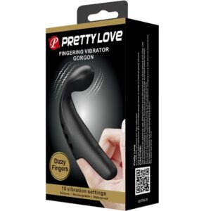 Pretty Love Gorgon — Finger Vibrator, Silicone, Black — Clitoral Stimulators — view 3