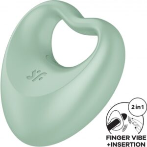 Satisfyer Perfect Pair 3 — Vibrating Cock Ring, Green — Couples