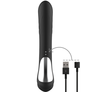 Black & Silver Jamie — Rabbit Vibrator, Rechargeable — G-Spot Vibrators — view 2