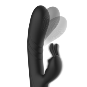 Black & Silver Jamie — Rabbit Vibrator, Rechargeable — G-Spot Vibrators — view 4