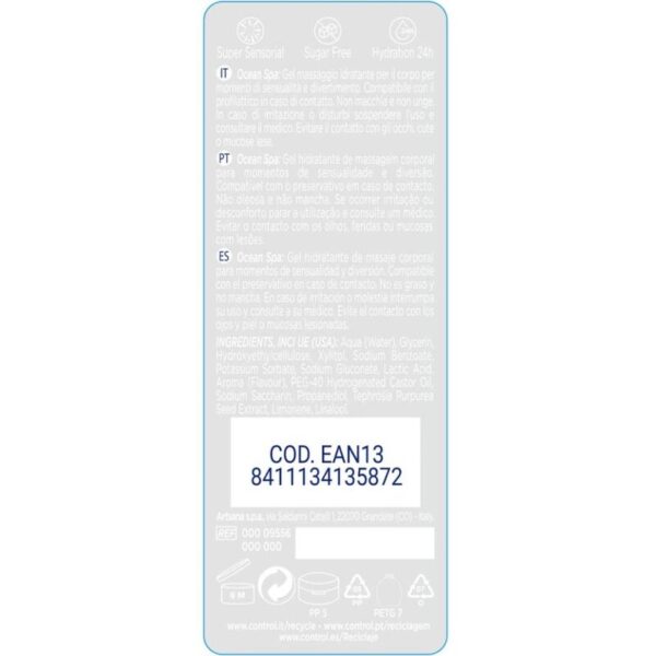 Control 2-in-1 Pleasure — Massage Gel, 200 ml, Mediterranean Sea — Body Massage Oils — view 2
