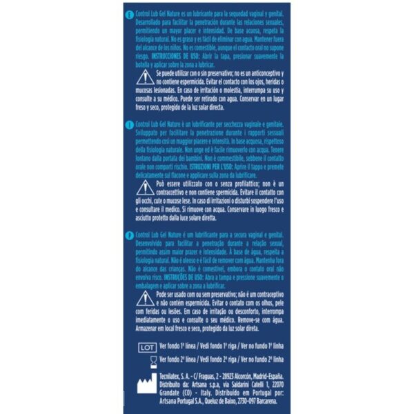 Control Lub Gel Nature — Water-Based Lubricant, 75 ml — Lubes — view 2