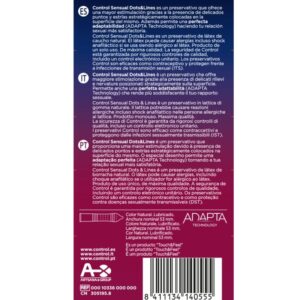 Control Sensual Dots and Lines — Textured Condoms, 12 Pack — Condom Multipacks — view 2