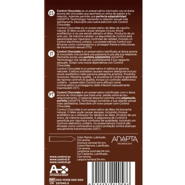 Control Adapta Chocolate — Flavoured Condoms, 12 Pack — Condom Multipacks — view 2