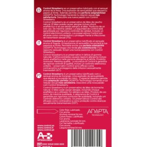 Control Adapta Strawberry — Flavoured Condoms, 12 Pack — Condom Multipacks — view 2