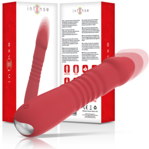 Intense Juni — Thrusting Vibrator, Waterproof, Red — Thrusting Pulsators