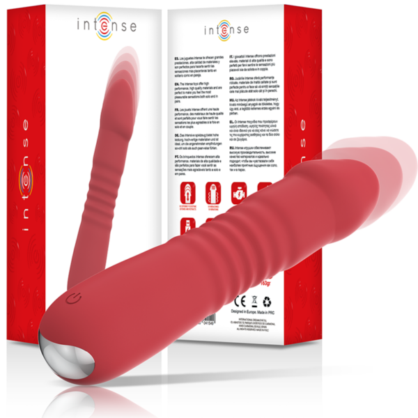 Intense Juni — Thrusting Vibrator, Waterproof, Red — Thrusting Pulsators
