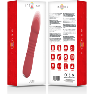 Intense Juni — Thrusting Vibrator, Waterproof, Red — Thrusting Pulsators — view 4