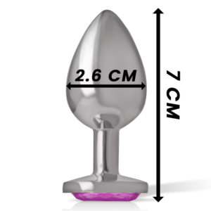 Intense Heart — Jewelled Butt Plug, 7 cm, Pink — Anal — view 3