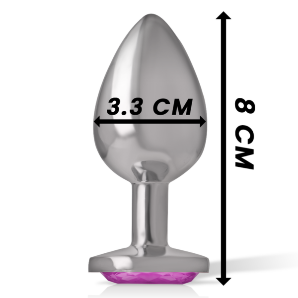 Intense Heart — Jewelled Butt Plug, 8 cm, Pink — Anal — view 2