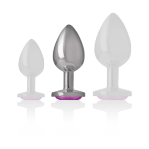 Intense Heart — Jewelled Butt Plug, 8 cm, Pink — Anal — view 3