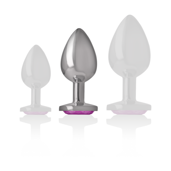 Intense Heart — Jewelled Butt Plug, 8 cm, Pink — Anal — view 3