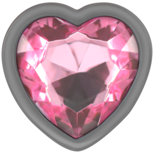 Intense Heart — Jewelled Butt Plug, 8 cm, Pink — Anal — view 4
