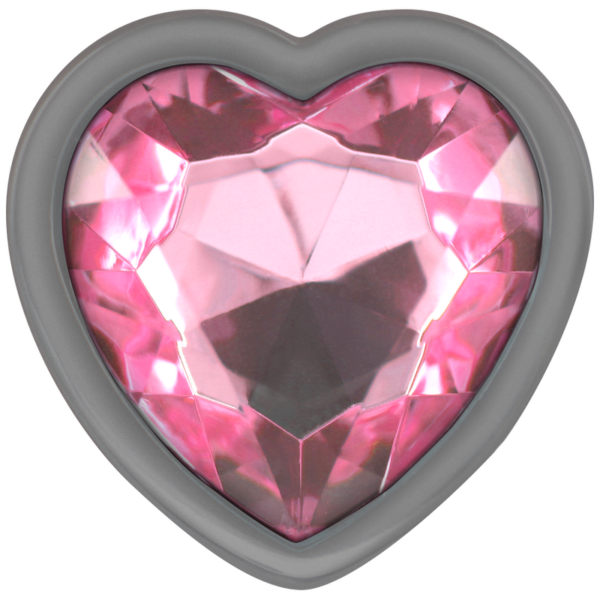 Intense Heart — Jewelled Butt Plug, 8 cm, Pink — Anal — view 4