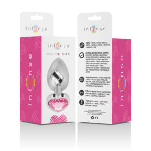 Intense Heart — Jewelled Butt Plug, 9 cm, Pink — Anal — view 2