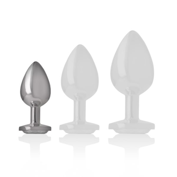 Intense Heart — Jewelled Butt Plug, 7 cm, White — Anal — view 5