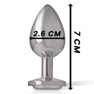 Intense Heart — Jewelled Butt Plug, 7 cm, White — Anal — view 3