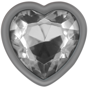 Intense Heart — Jewelled Butt Plug, 8 cm, White — Anal — view 3