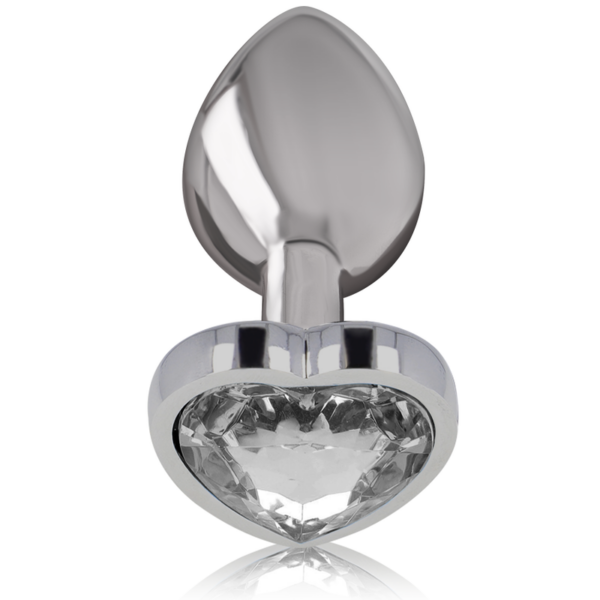 Intense Heart — Jewelled Butt Plug, 9 cm, White — Anal — view 5