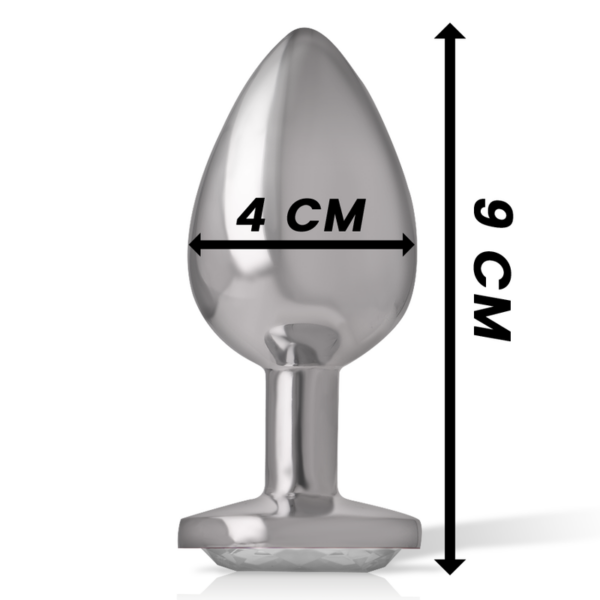 Intense Heart — Jewelled Butt Plug, 9 cm, White — Anal — view 6