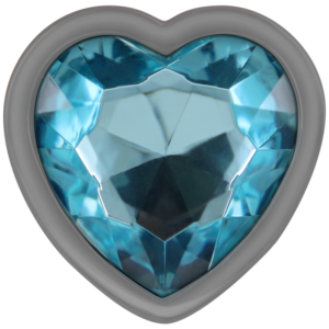 Intense Heart — Jewelled Butt Plug, 9 cm, Blue — Anal — view 4