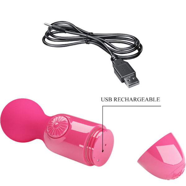 Pretty Love Mini — Wand Massager, Waterproof, Magenta — Clitoral Stimulators — view 3