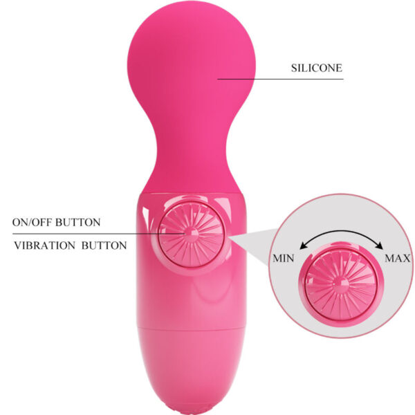 Pretty Love Mini — Wand Massager, Waterproof, Magenta — Clitoral Stimulators — view 8
