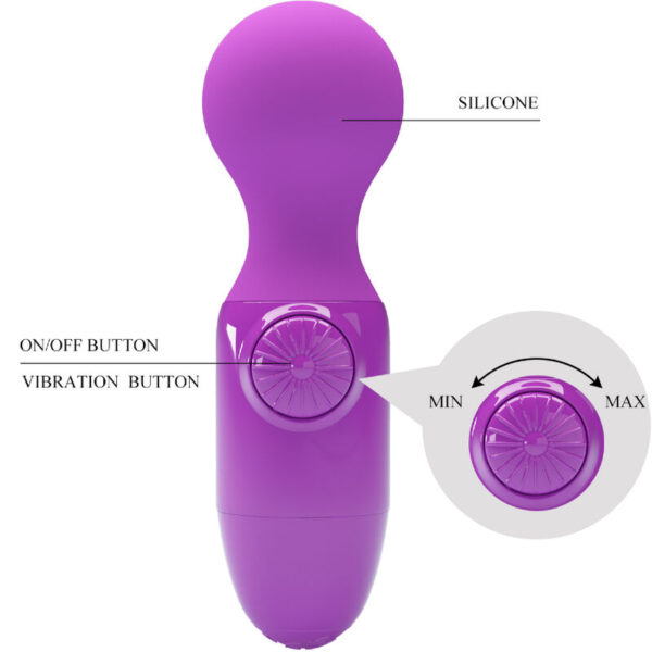 Pretty Love Mini — Wand Massager, Waterproof, Purple — Clitoral Stimulators — view 8