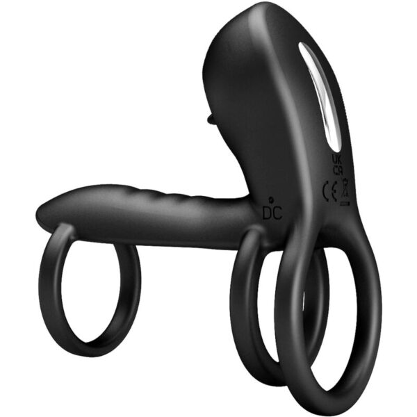 Pretty Love Jammy — Vibrating Penis Sleeve, Rechargeable, Black — Cock Rings — view 5