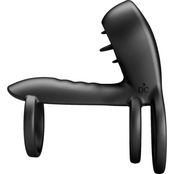 Pretty Love Jammy — Vibrating Penis Sleeve, Rechargeable, Black — Cock Rings — view 9
