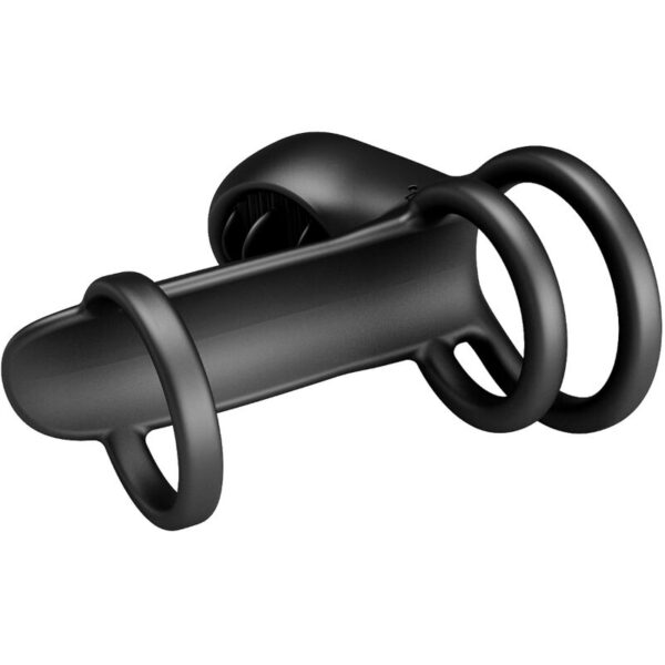 Pretty Love Jammy — Vibrating Penis Sleeve, Rechargeable, Black — Cock Rings — view 4