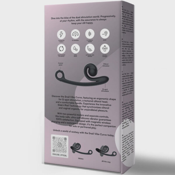 Snail Vibe Curve — G-Spot Vibrator, Rechargeable, Black — Clitoral Stimulators — view 4