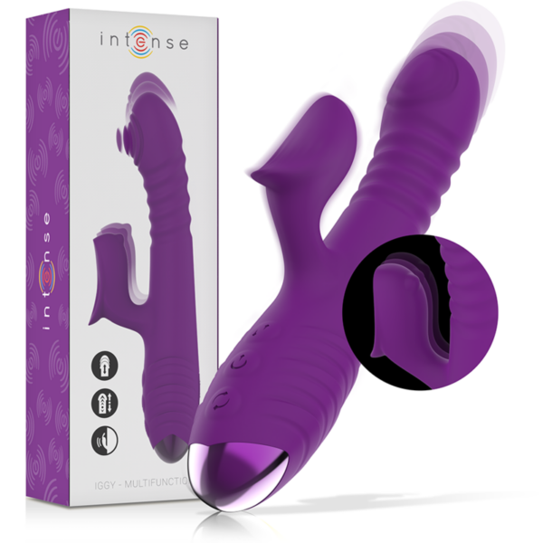 Intense Iggy — Thrusting Vibrator, Rechargeable, Purple — Rabbit Vibrators