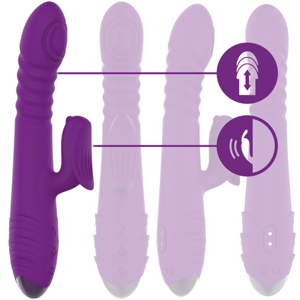 Intense Iggy — Thrusting Vibrator, Rechargeable, Purple — Rabbit Vibrators — view 5