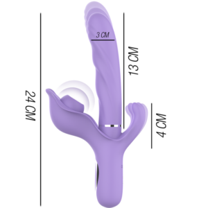 Intense Billie — Thrusting Vibrator, Rechargeable, Purple — Clitoral Suction Vibrators — view 4