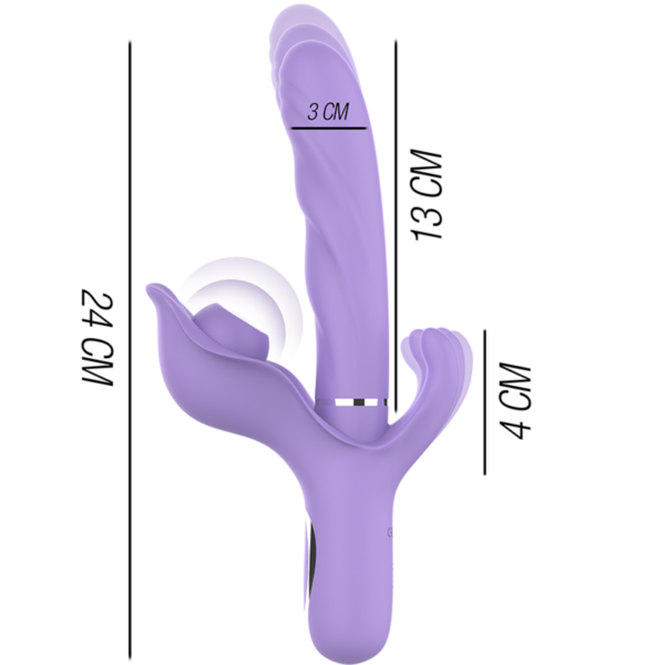 Intense Billie — Thrusting Vibrator, Rechargeable, Purple — Clitoral Suction Vibrators — view 4