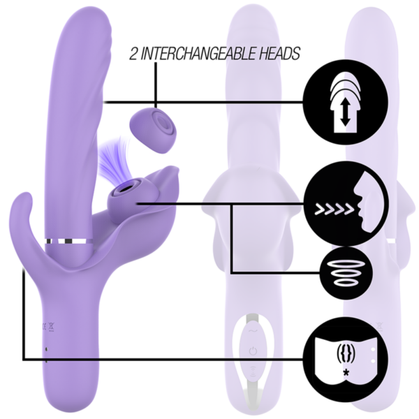 Intense Billie — Thrusting Vibrator, Rechargeable, Purple — Clitoral Suction Vibrators — view 5