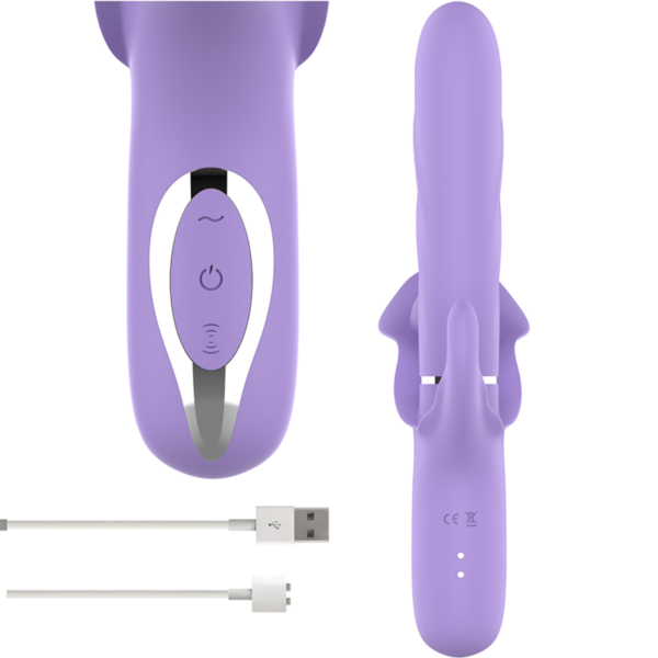 Intense Billie — Thrusting Vibrator, Rechargeable, Purple — Clitoral Suction Vibrators — view 3