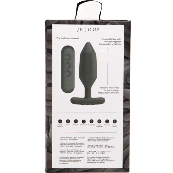 Je Joue Onyx — Vibrating Butt Plug, Black — Anal — view 3