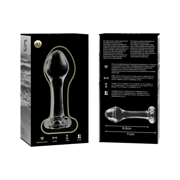 Nebula Series By Ibiza Model 2 — Glass Butt Plug, 11 cm — Anal — view 4