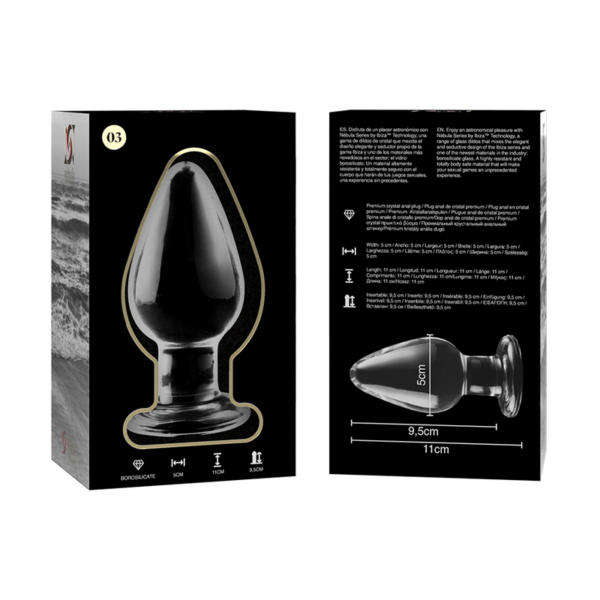Nebula Series By Ibiza Model 3 — Glass Butt Plug, 11 cm — Anal — view 6