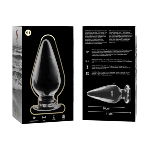 Nebula Series By Ibiza Model 4 — Glass Butt Plug, 11 cm — Anal — view 5