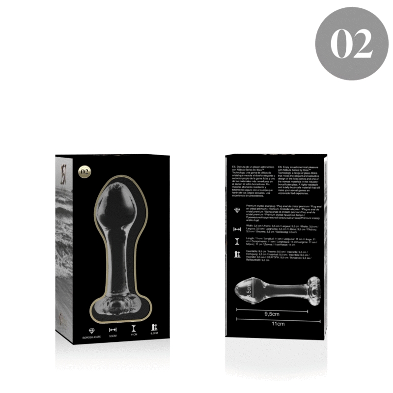 Nebula Series By Ibiza Model 2 — Glass Butt Plug, 11 cm — Anal — view 2