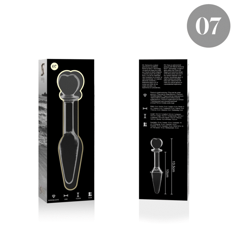 Nebula Series By Ibiza Model 7 — Glass Butt Plug, 13.5 cm — Anal — view 3