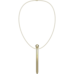 Ibiza Pocket Necklace — Clitoral Stimulator, Rechargeable, Gold — Bullet Vibrators — view 2